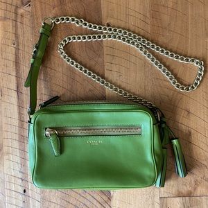 Coach green shoulder bag